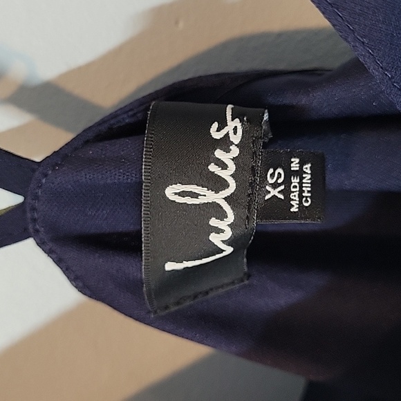 LULUS All Mine Navy Blue Floral Print High-Low Maxi Wrap Dress 65229 - Picture 5 of 13